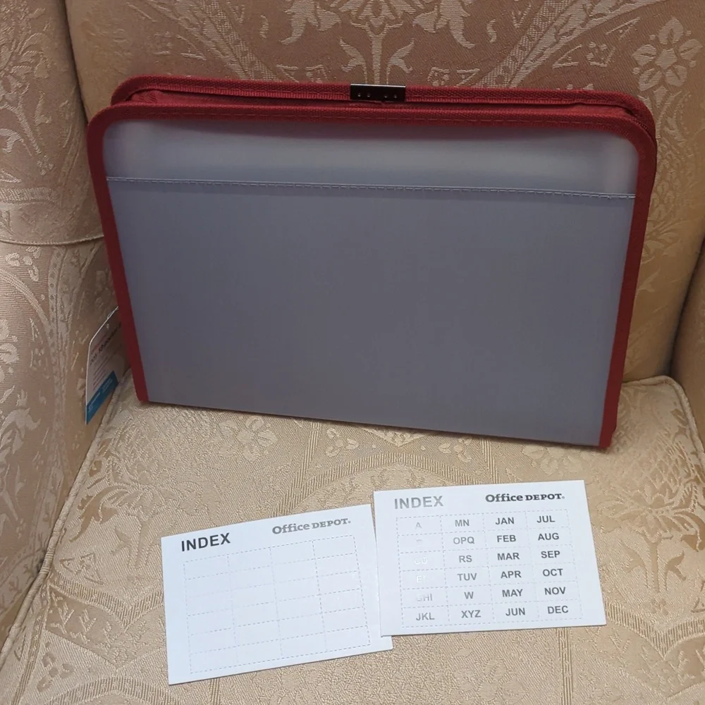 New Poly 13 pocket expanding file with zipper closure and outer zipper pocket